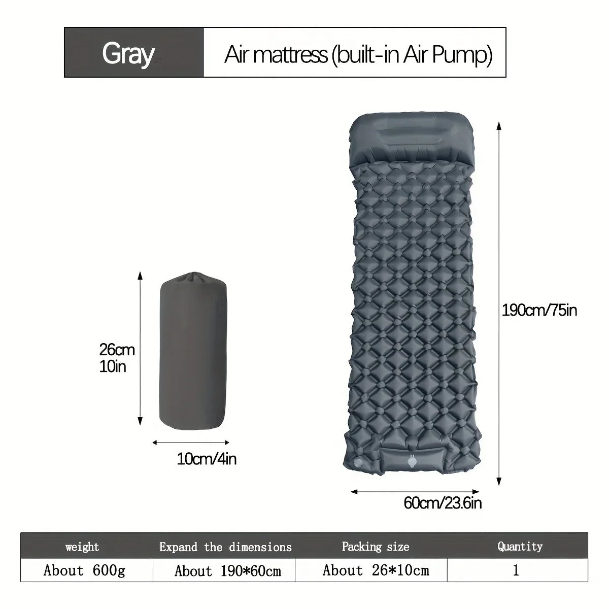 Inflatable sleeping mat